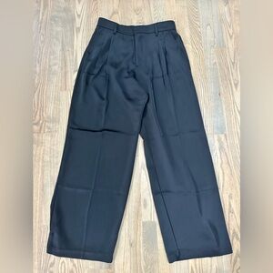 GAP Black Satin Wide Leg Women's Easy Trousers